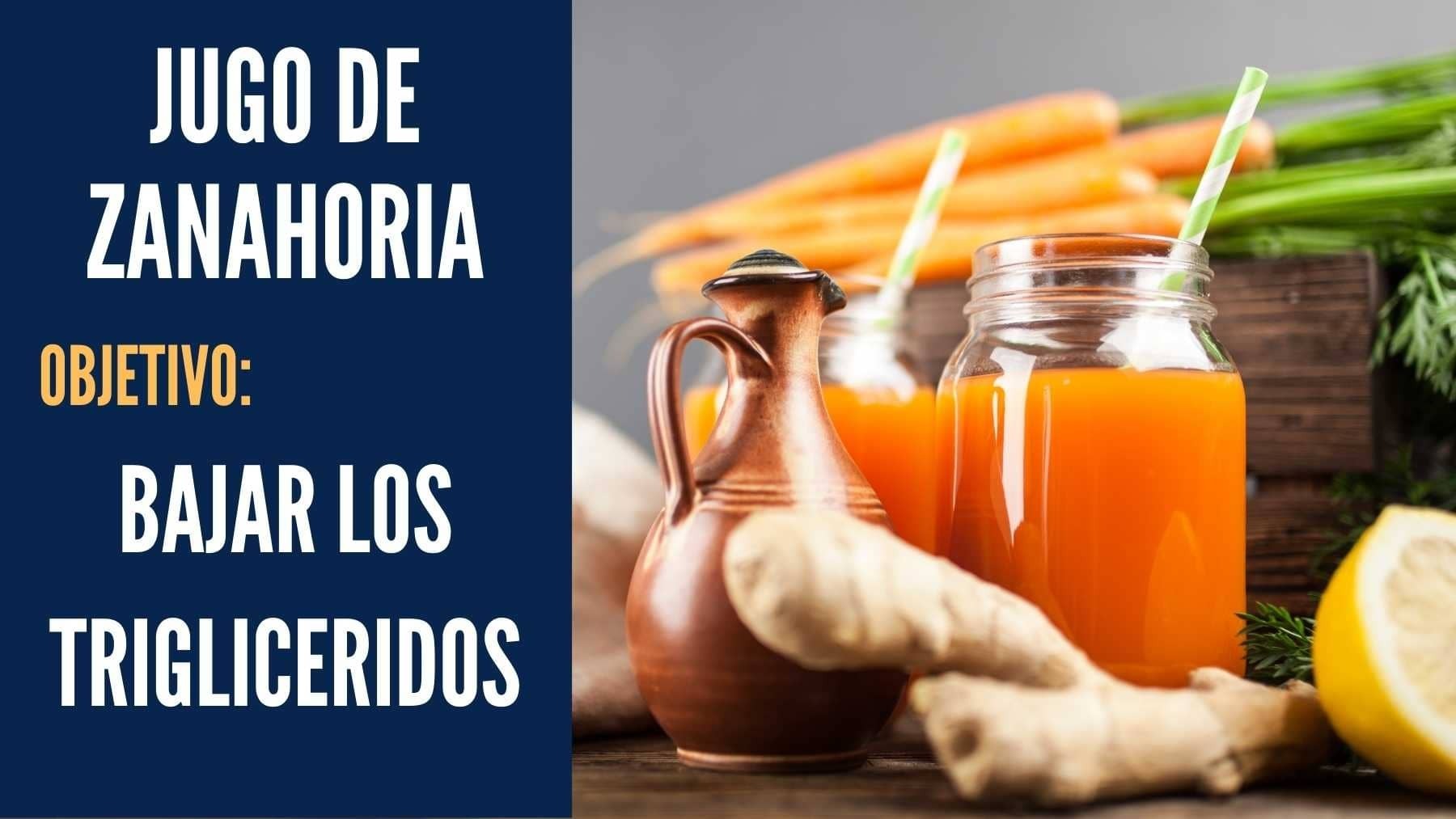 Jugo de zanahoria con el objetivo de bajar los trigliceridos