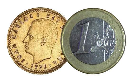 peseta y euro
