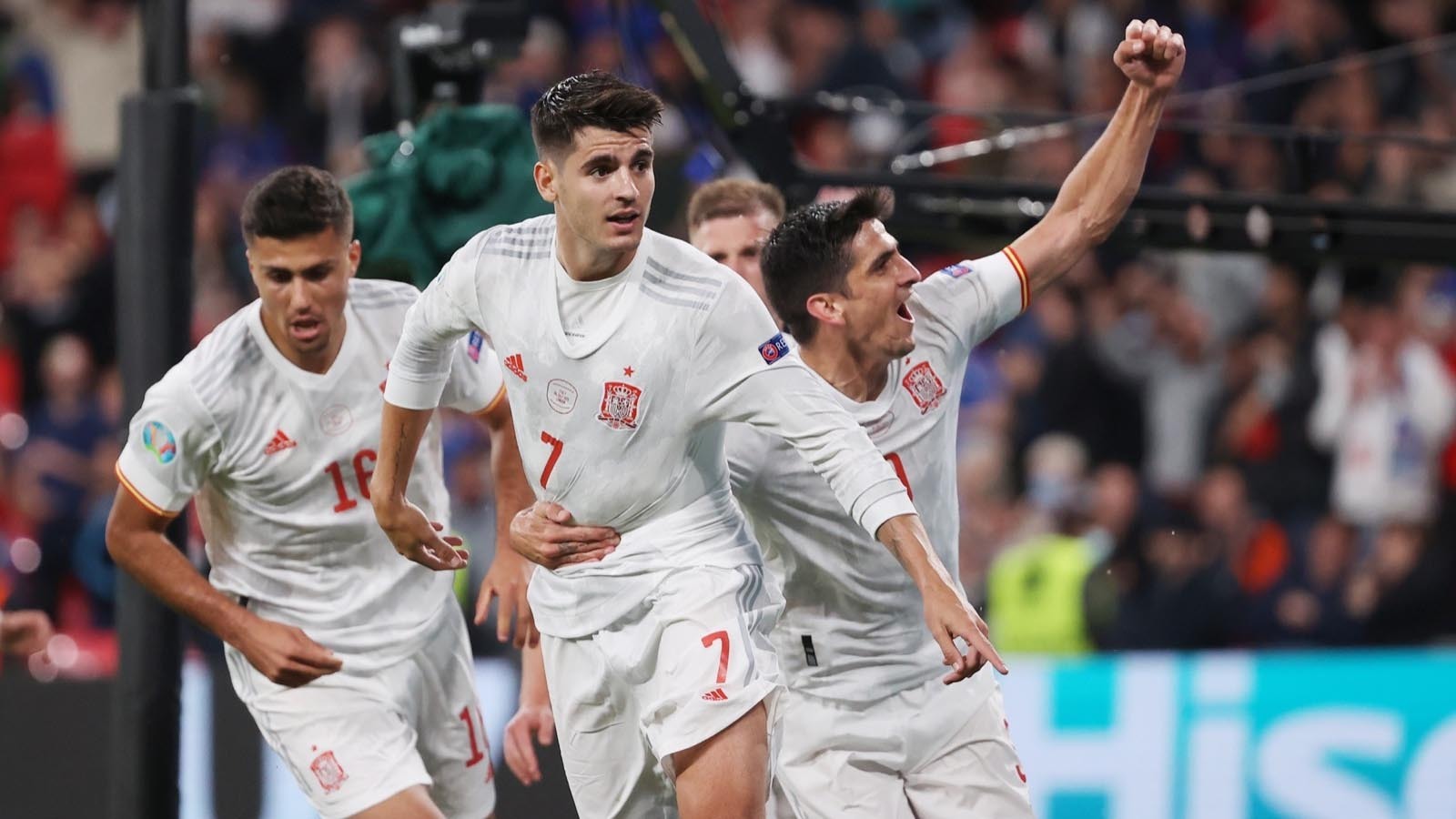Álvaro Morata marca el empate para la Selección de Fútbol de España en la Semifinal de la Eurocopa 2020 ante Italia