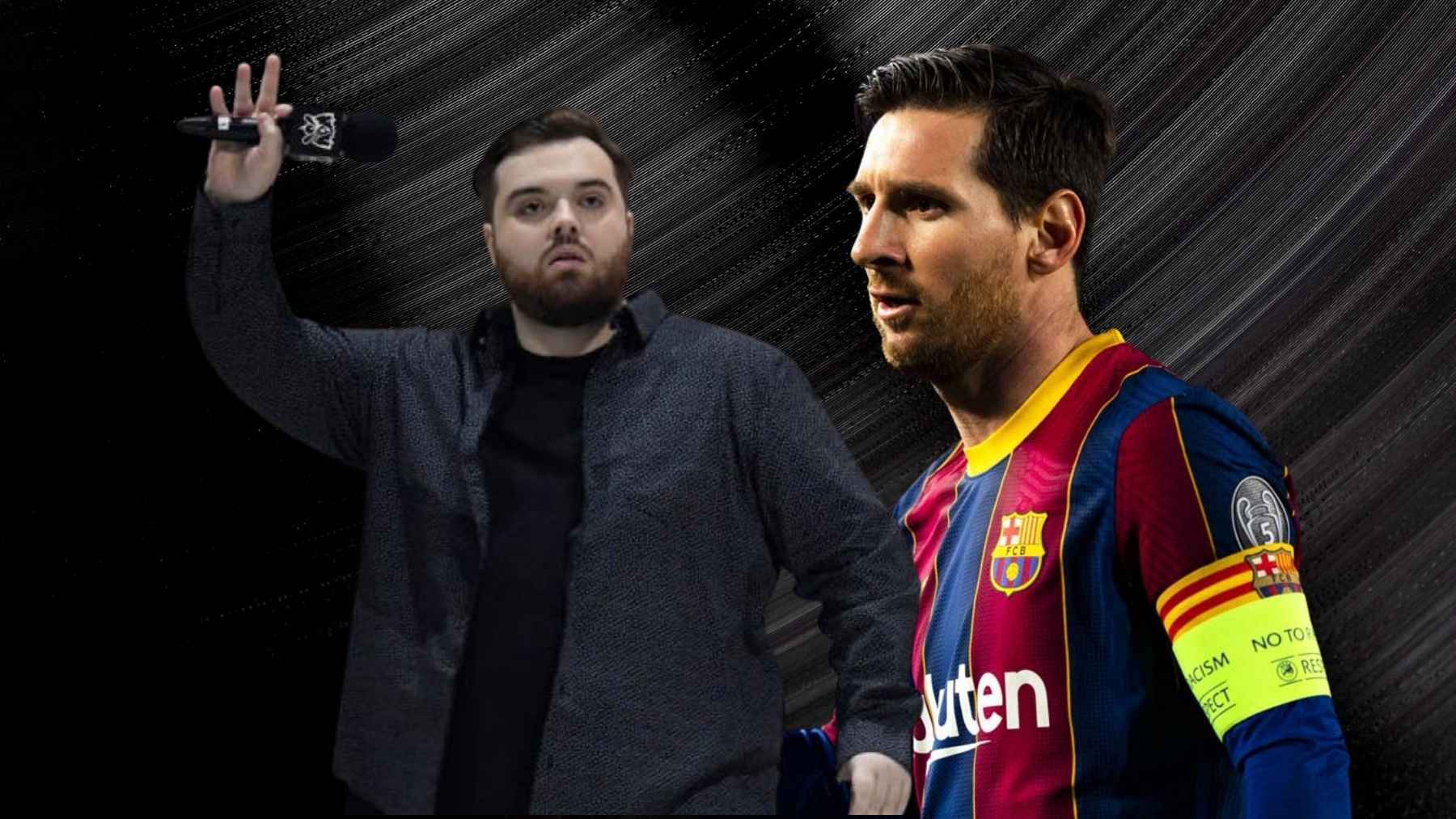 Ibai Llanos y Leo Messi