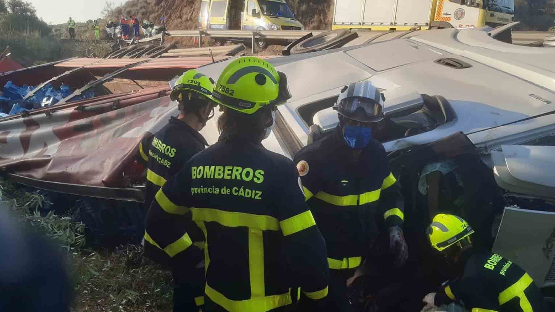 bomberos accidente olvera