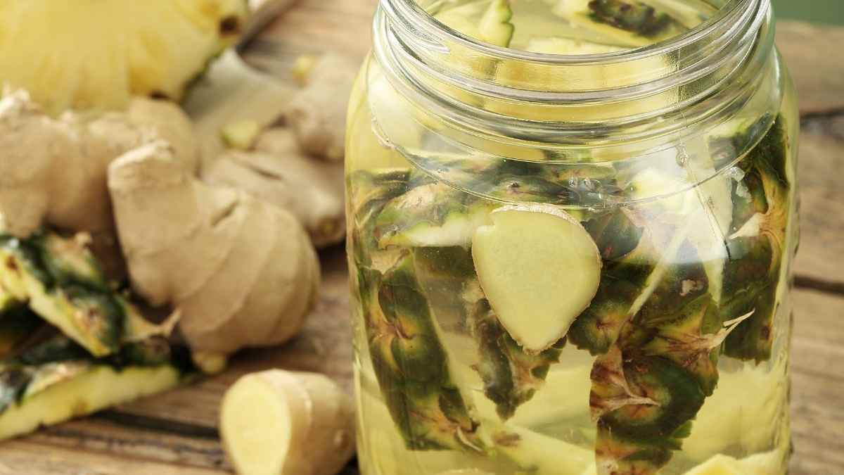 Beneficios de tomar agua de piña y jengibre 
