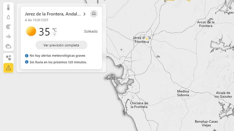 Temperatura de <a  data-cke-saved-href='https://www.elmira.es/seccion/jerez/' href='https://www.elmira.es/seccion/jerez/'
                                       title='Jerez' target='_blank'>Jerez</a> según AEMET el sábado 21 de agosto de 2021