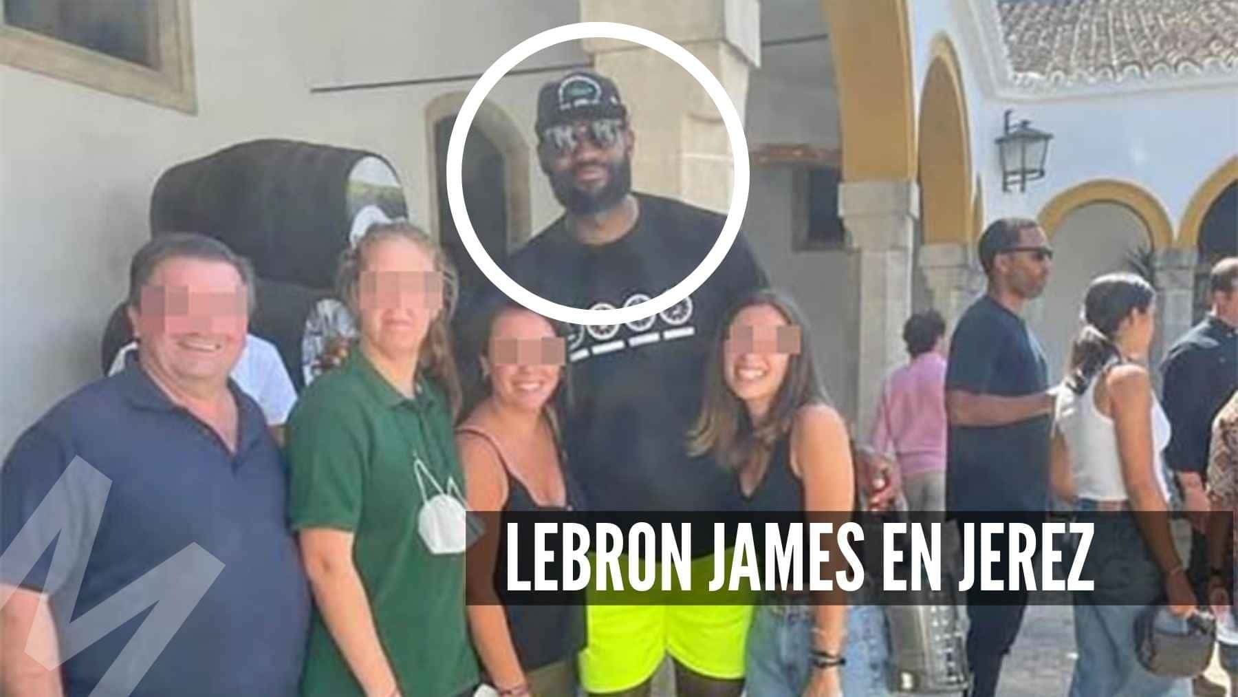 Lebron James se pasea por <a  data-cke-saved-href='https://www.elmira.es/seccion/jerez/' href='https://www.elmira.es/seccion/jerez/'
                                       title='Jerez' target='_blank'>Jerez</a> y prueba los mejores vinos del mundo antes de partir hacia Los Ángeles