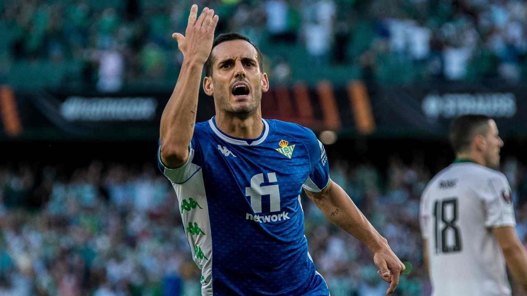 Juanmi celebra su gol en el Real Betis - Celtic | Salvador López para El MIRA