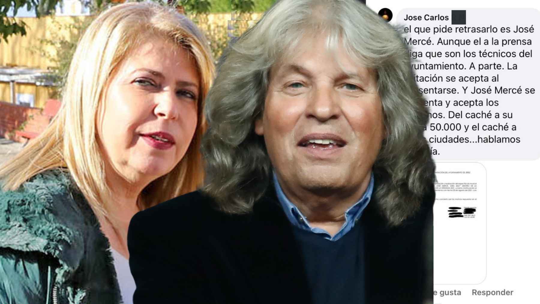 Un miembro del PSOE de Jerez difunde un documento de José Mercé filtrado por el Ayuntamiento