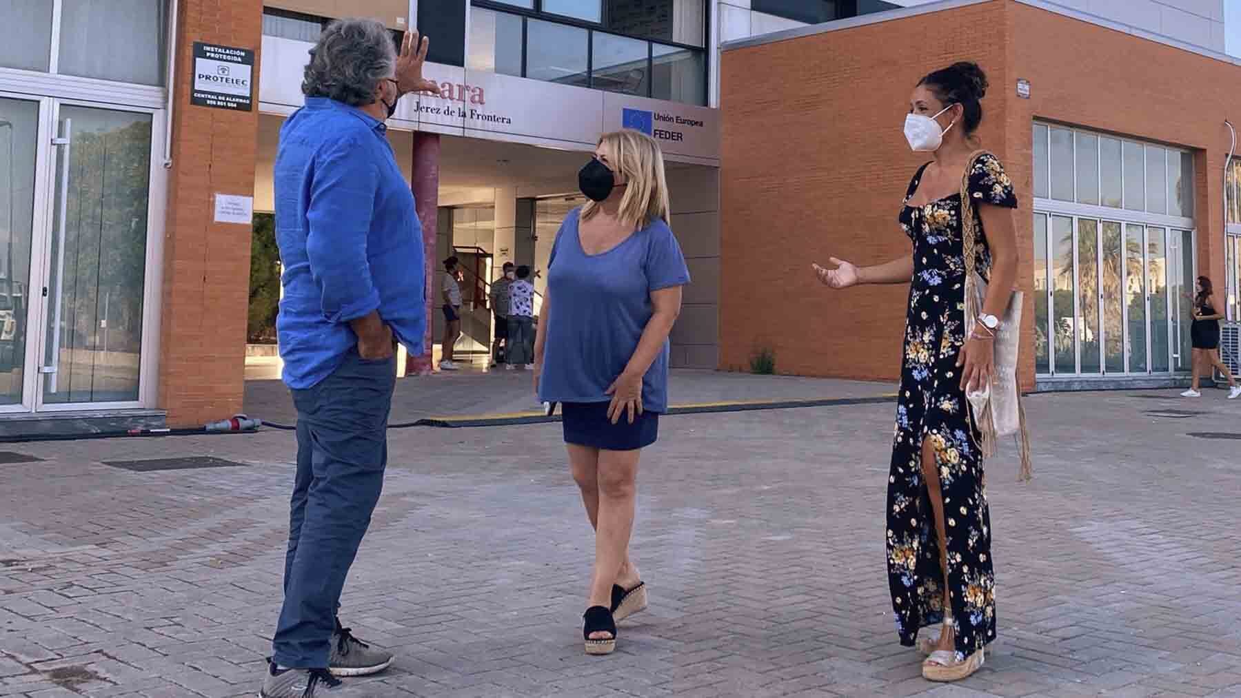 Mamen Sánchez en el Vivero de Empresas para la serie 'The Crown'