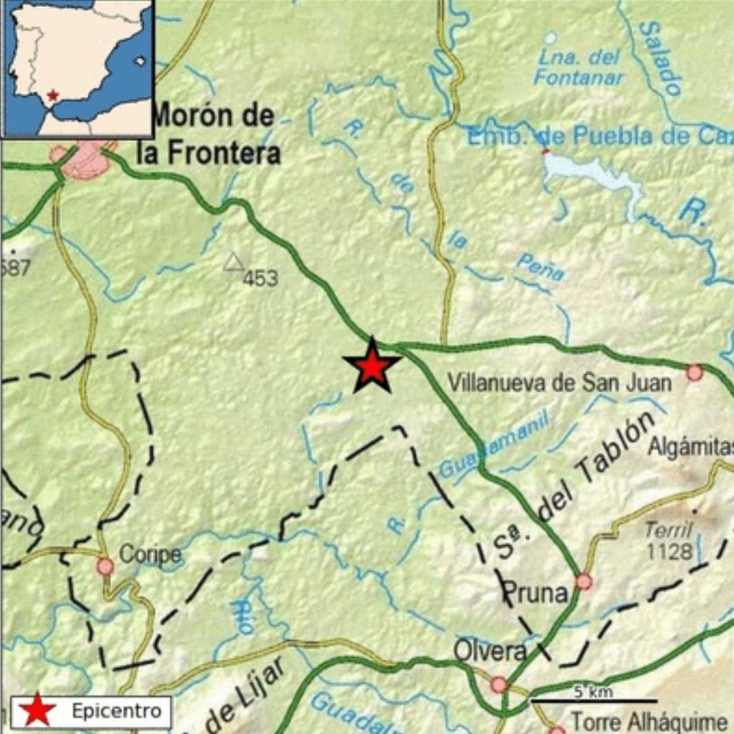 Varios terremotos en la Sierra y Golfo de Cádiz