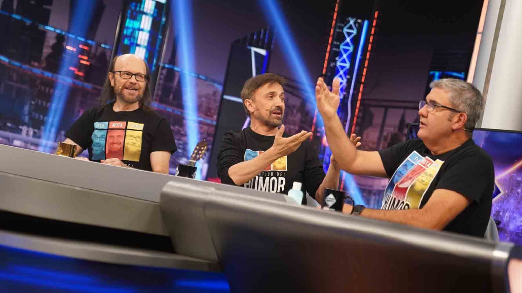 Santiago Segura, José Mota y Florentino Fernández en El Hormiguero