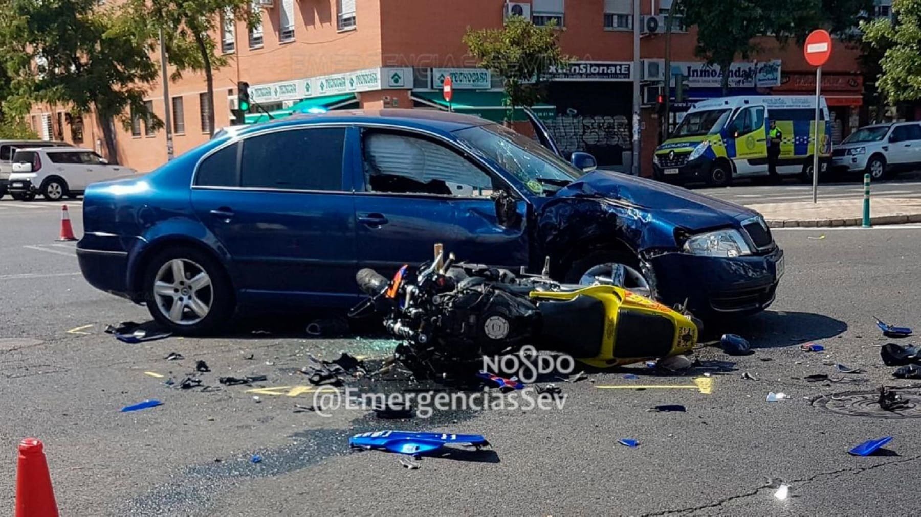 Accidente de moto en Sevilla