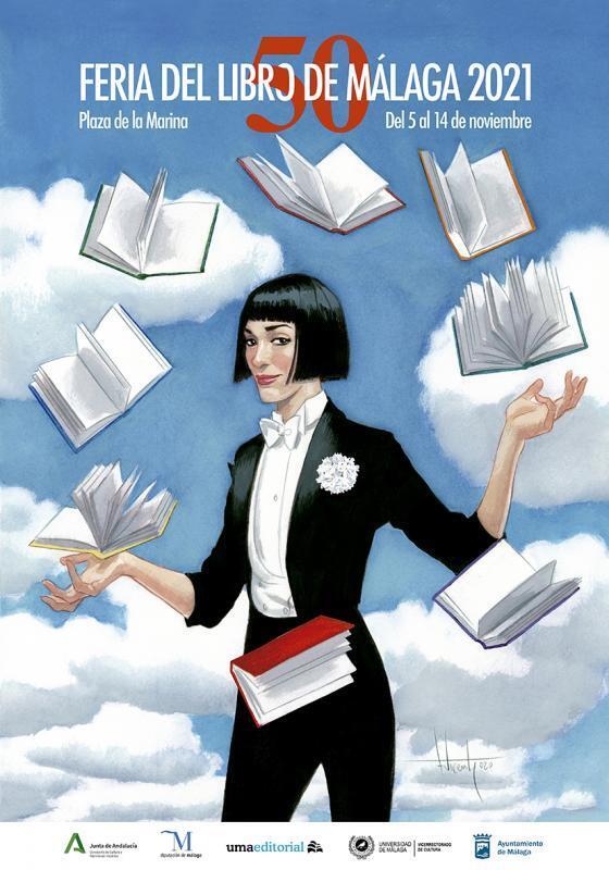 Cartel 50 Feria del Libro de Málaga