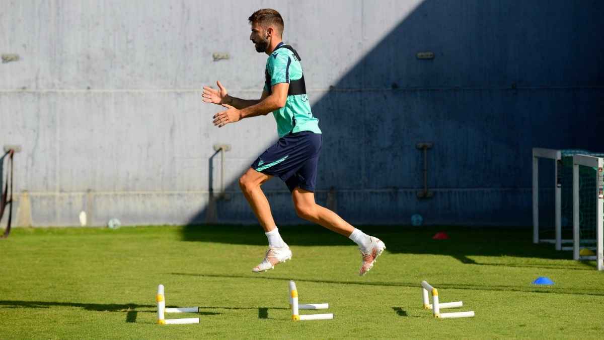 José Mari completa una sesión de entrenamiento en la ciudad deportiva