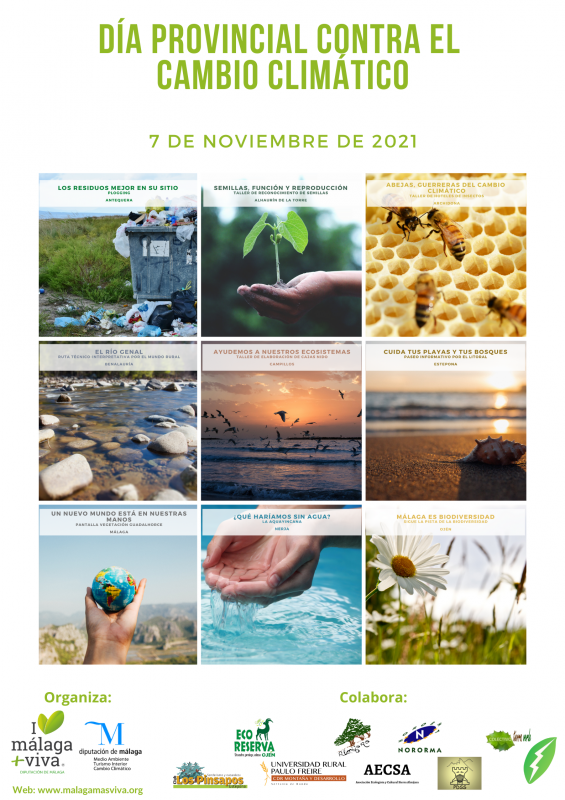 Cartel del I Día Provincial contra el Cambio Climático de la Diputación de Málaga