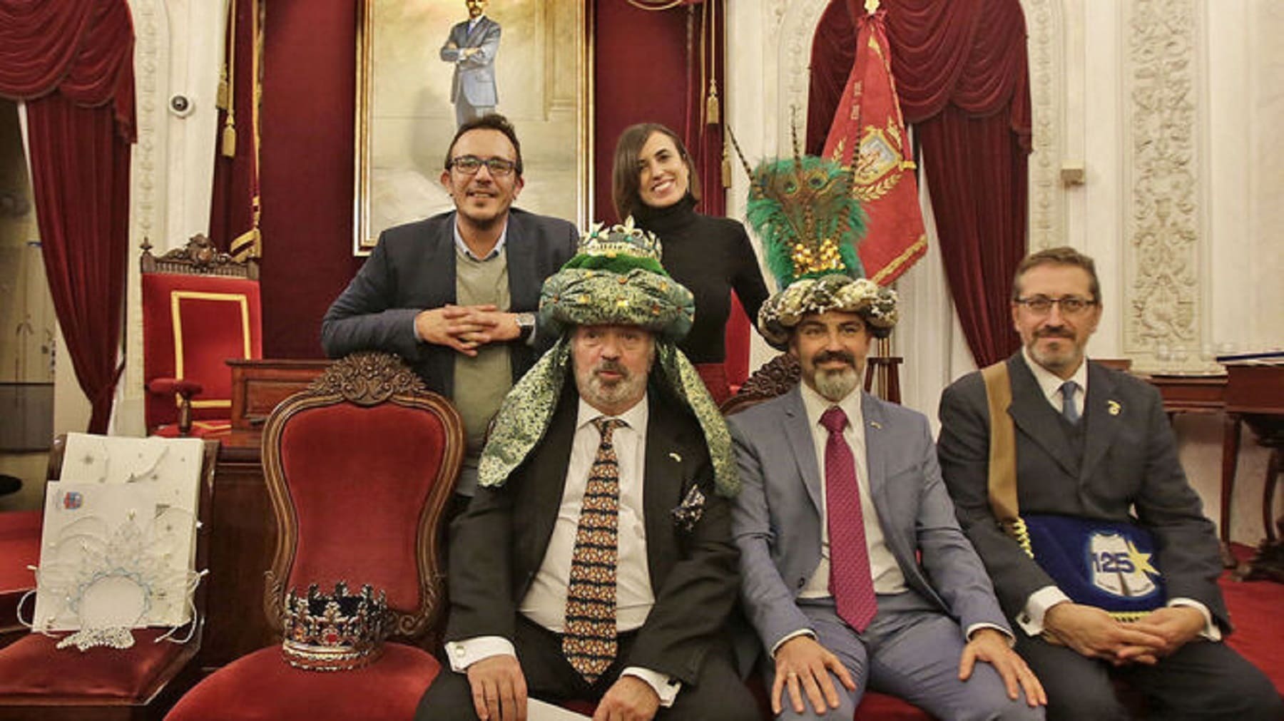 Kichi y Lola Cazalilla, con los Reyes Magos de 2020
