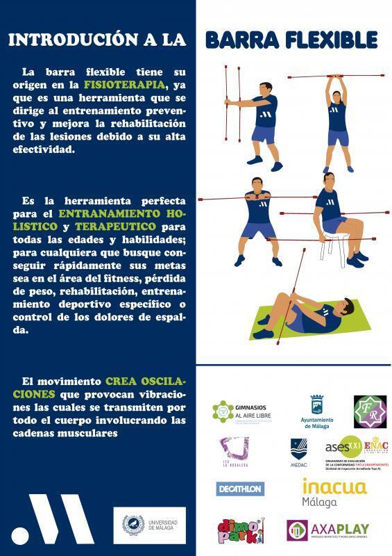 Entrenamiento con barra flexible. Diputación de Málaga