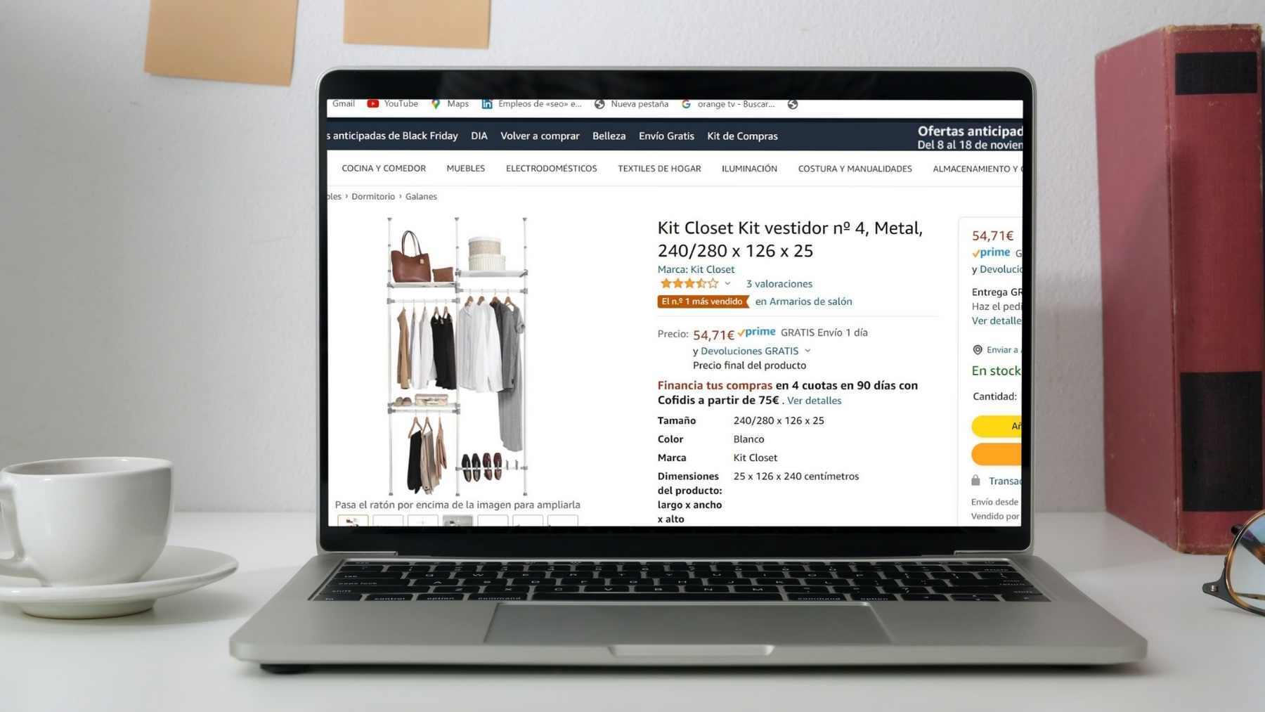 El armario de Amazon más vendido no tiene puertas ni cajones