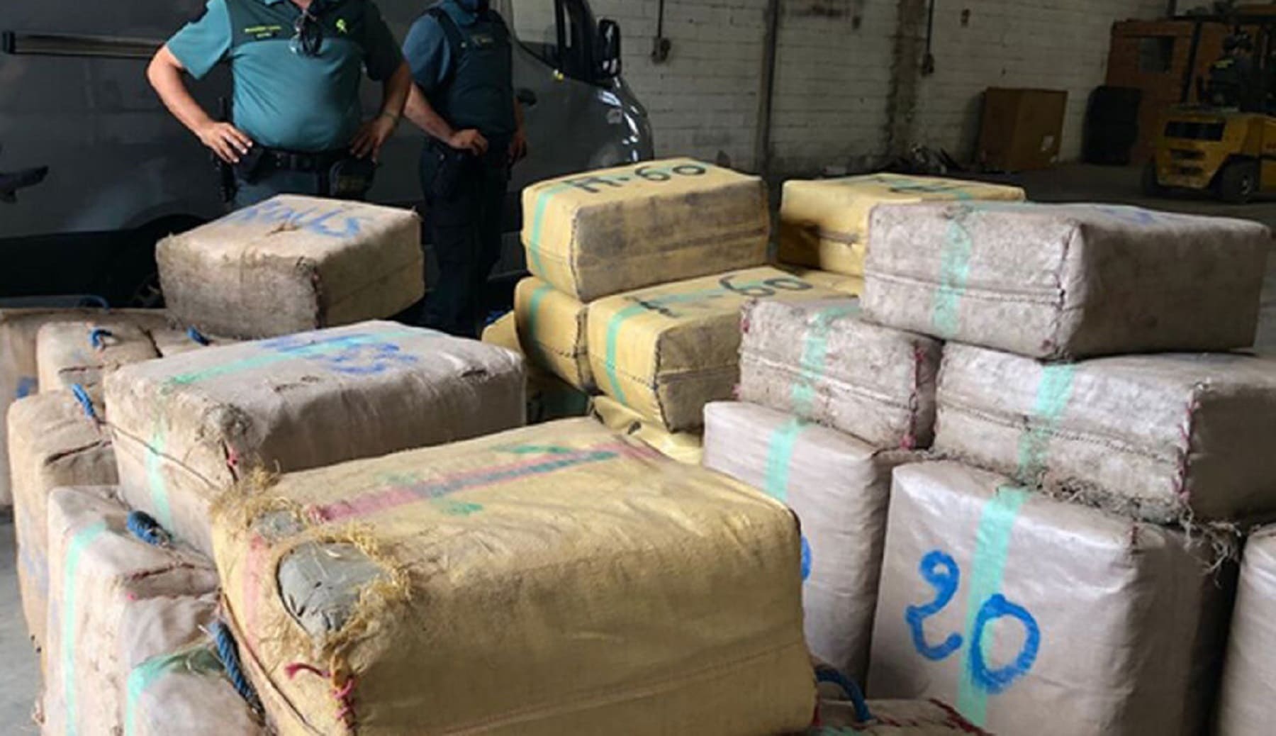 Kilos de hachis intervenidos en Granada