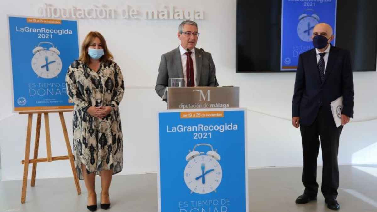Acto de presentación de La Gran Recogida 2021 de Bancosol en La Diputación de Málaga