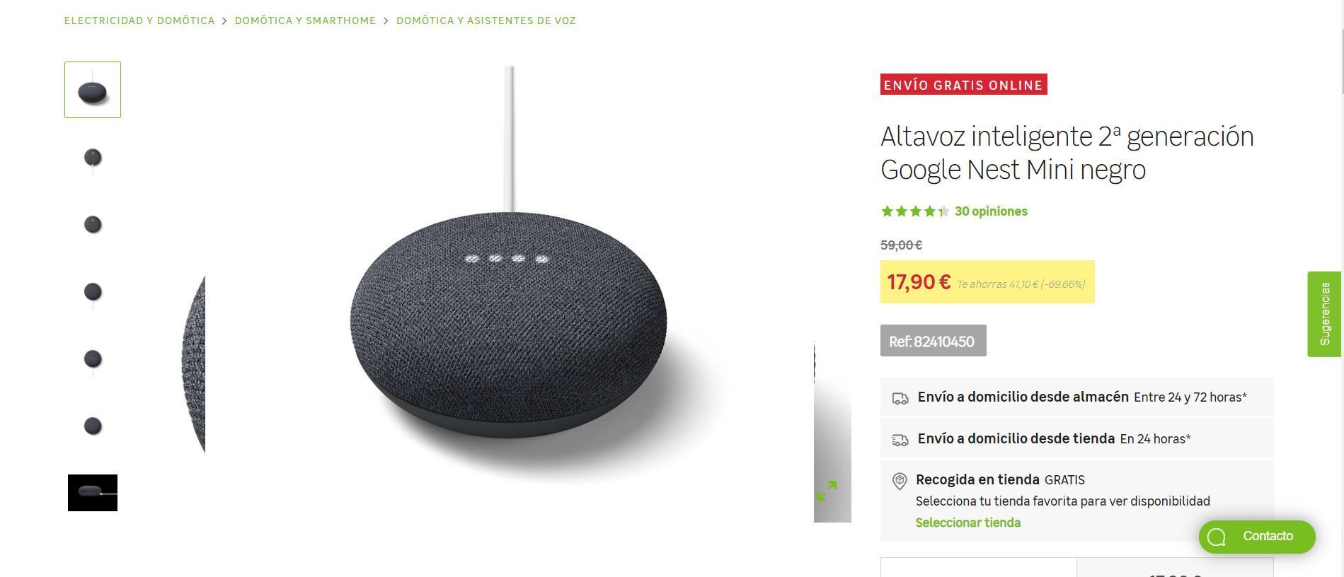 altavoz inteligente google en Leroy Merlín