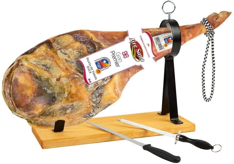 Lo más vendido en Amazon para Navidad paleta de cerdo con jamonero y cuchillo por 49 Euros