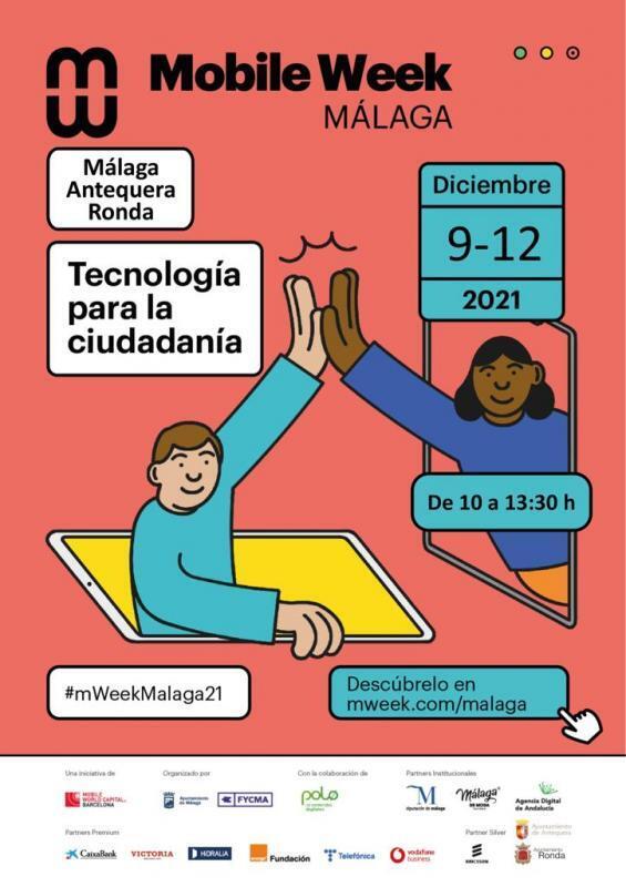 Cartel 'Mobile Week' de la Diputación de Málaga