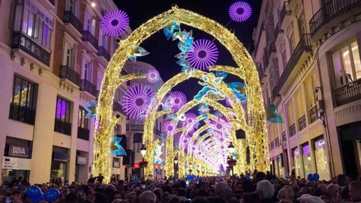 Luces Navidad calle Larios, Málaga