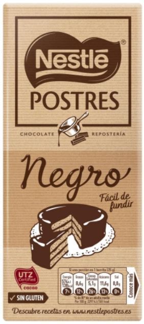 Chocolate negro para postres Nestlé