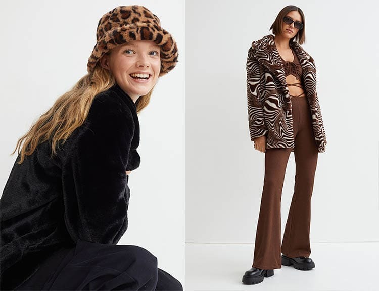 Chaqueta en pelo sintético