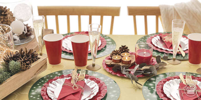 Mercadona viste la mesa de las comidas de Navidad para que no tengas que fregar al acabar