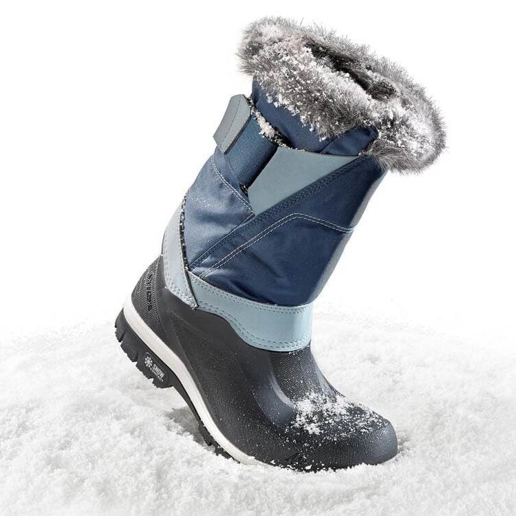 Botas de Nieve y Apreski Impermeables Mujer Quechua SH500 Gris Azul Altas