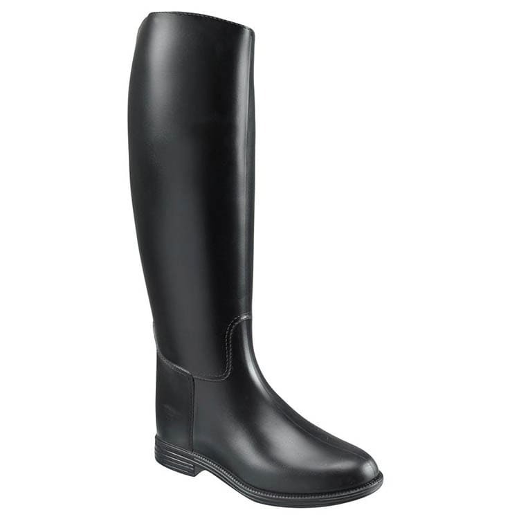 Botas Equitación Fouganza Schooling Adulto Negro PVC
