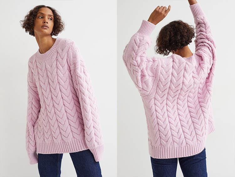 Jersey de punto estilo trenzado