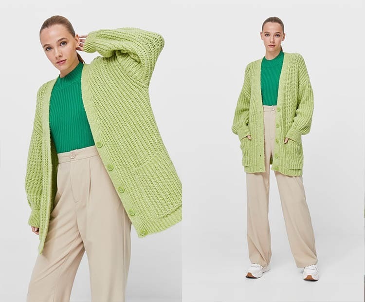 Cárdigan largo con bolsillos