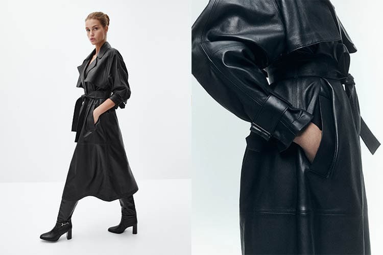 CHAQUETA TRENCH NAPA CINTURÓN