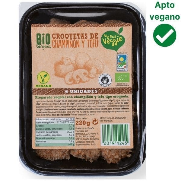 Croquetas de champiñones veganas Lidl