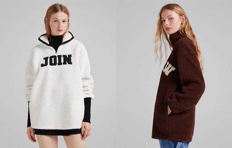 Cazadora borreguito lettering