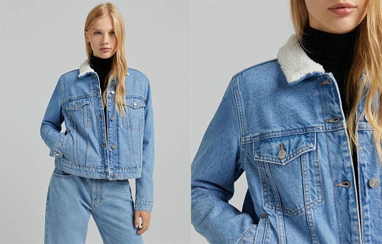 Cazadora denim borreguito