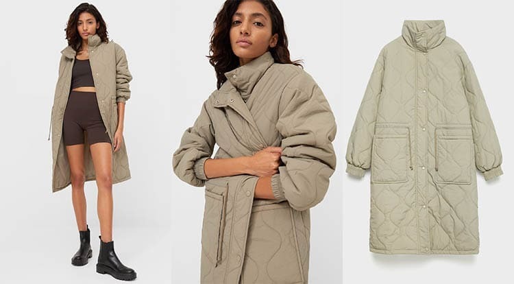 Abrigo nylon acolchado