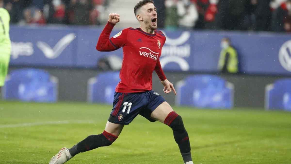 Kike Barja anotó el segundo de Osasuna ante el Cádiz CF