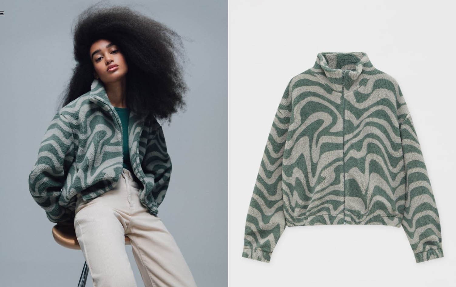 Cazadora con tejido de borreguillo