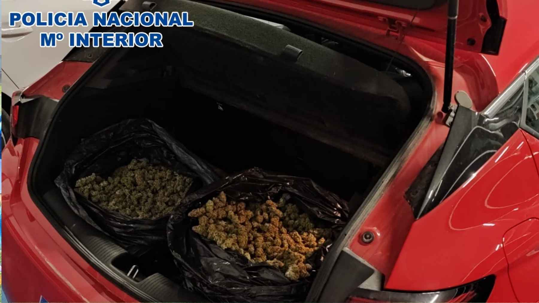 A golpes con la Policía Nacional en Jerez tras descubrirles 5.200 kilos de cogollos de marihuana y 26.000 euros en efectivo