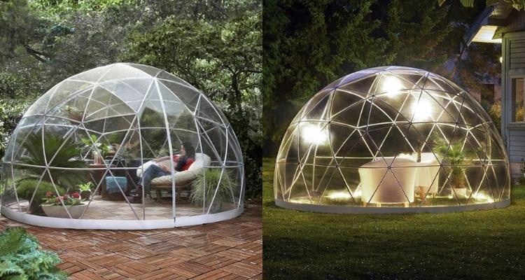 Amazon sorprende a todos con un iglú transparente y gigante: vivir en el jardín es posible