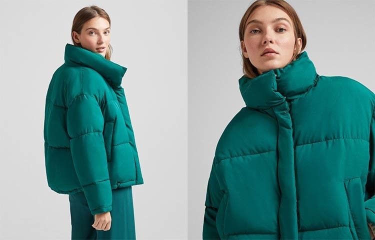 Cazadora efecto nylon oversize BERSHKA 