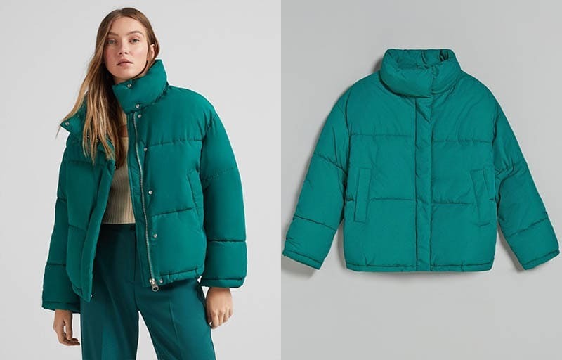 Cazadora efecto nylon oversize BERSHKA