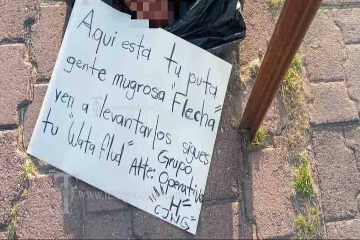 cabezas humanas y narcomensaje en Jerez