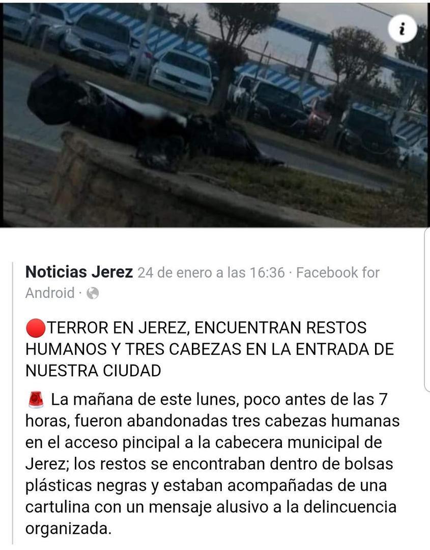 La verdad de la noticia viralizada sobre las 3 cabezas encontradas en la entrada de Jerez