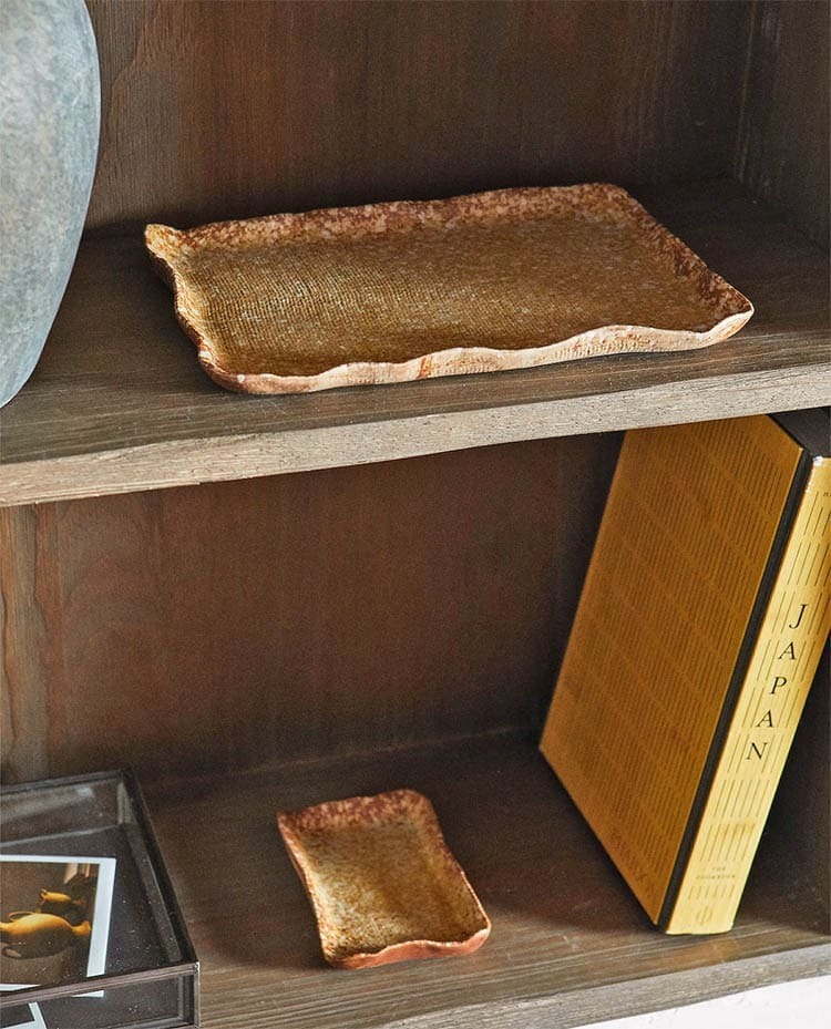 Bandeja de cerámica cuadrada