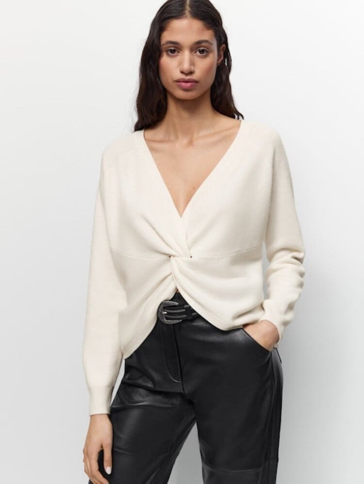 Massimo Dutti mejora tu look de moda primavera para ir al trabajo o de fiesta con este jersey de cashmere