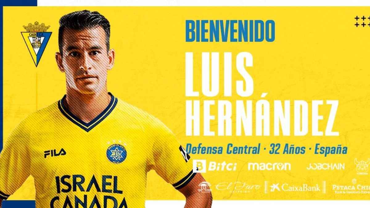 El Cádiz CF oficializó la llegada de Luis Hernández del Maccabi Tel Aviv