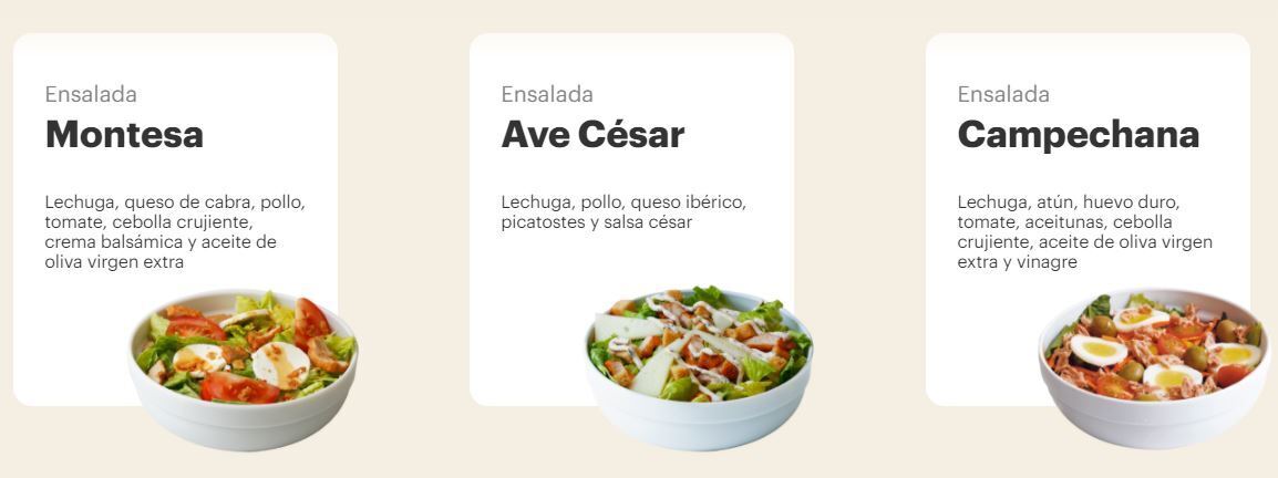 Ensaladas de la Cervecería 100 Montaditos